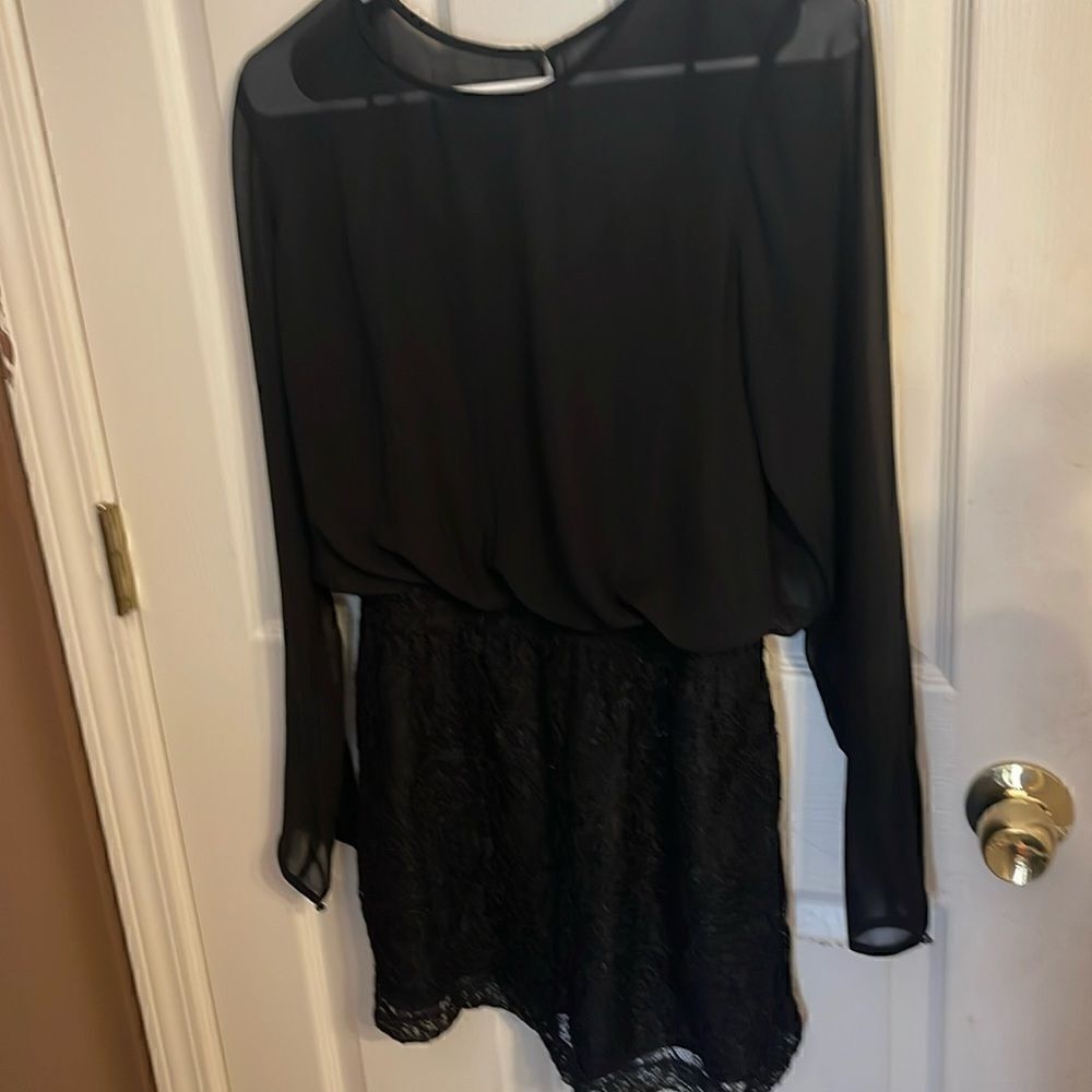 BCBGeneration Long sleeve romper small Black